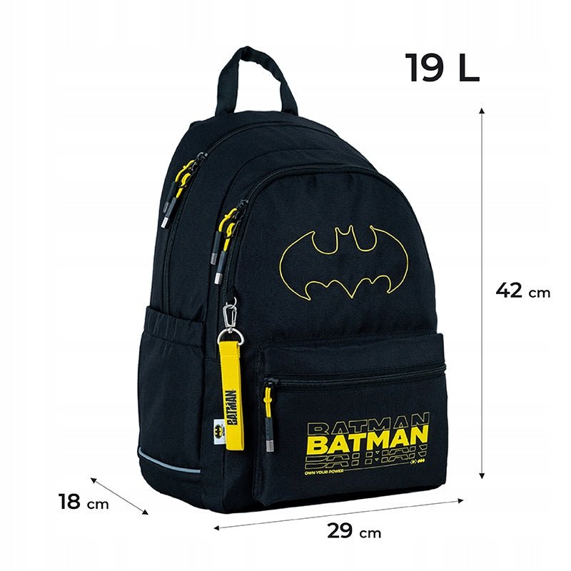 Plecak dla nastolatków ortopedyczny z oświetleniem LED DC Batman