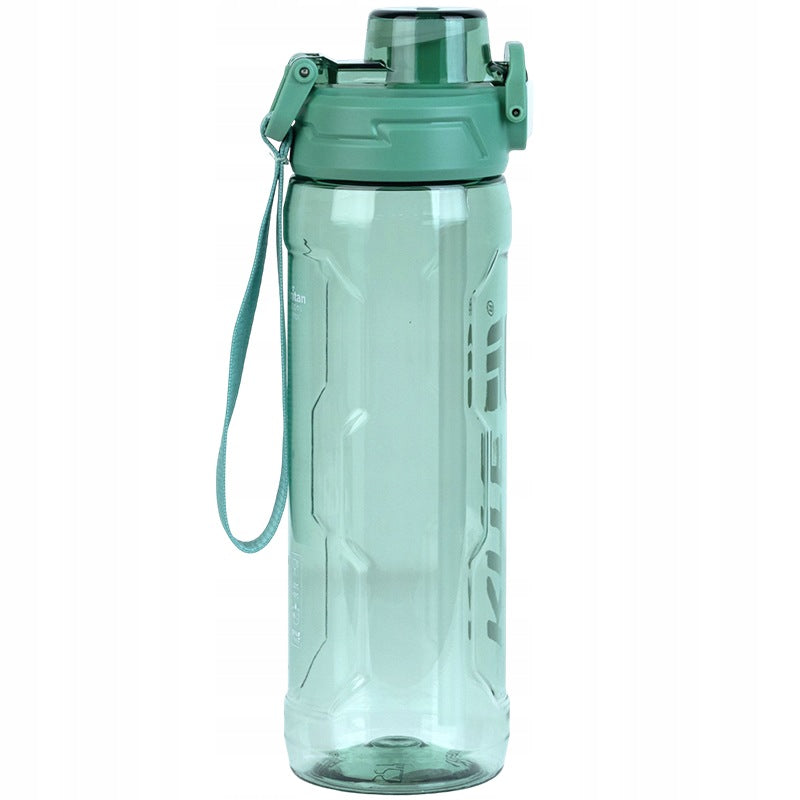 Bidon z tritanu na wodę z uchwytem 800 ml zielona butelka ze słomką Kite