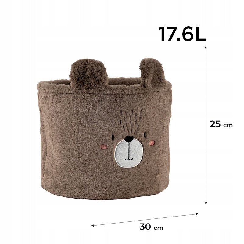 Kosz na zabawki pluszowy pojemnik organizer na drobiazgi miś rozmiar M