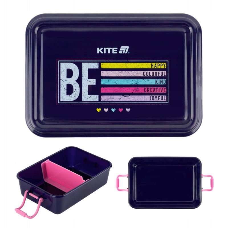 Lunchbox Kite 650 ml motywacyjny niebieski