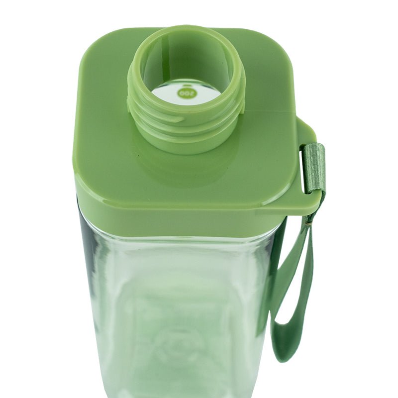 Butelka na wodę, kwadratowa 550 ml, zielony