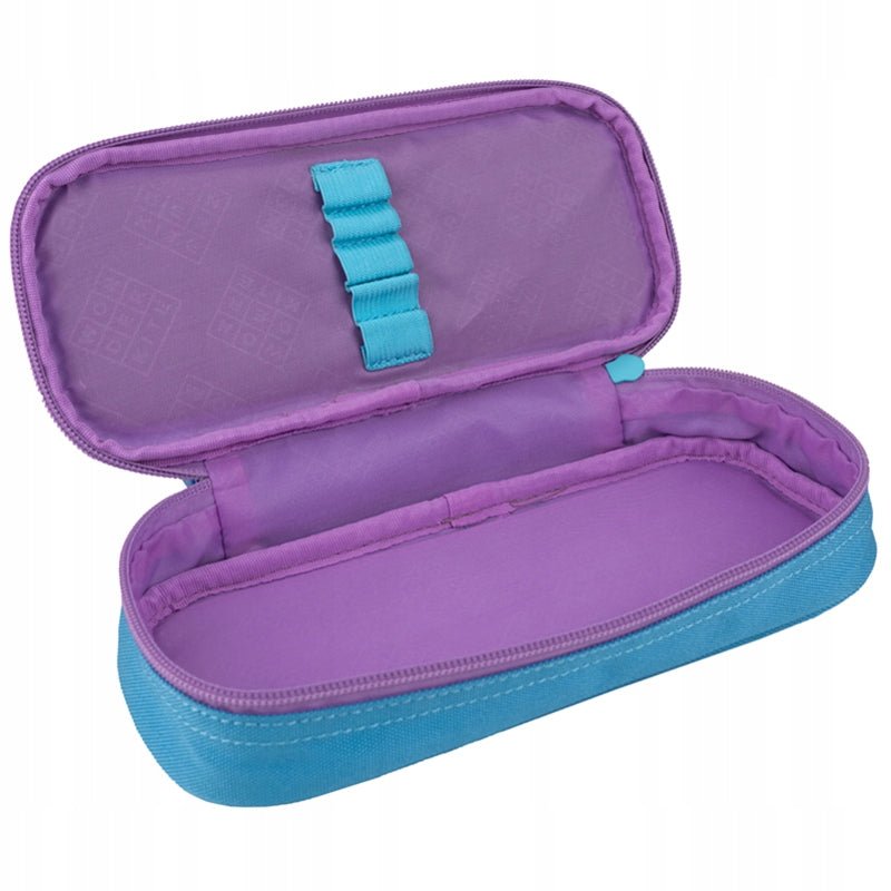 Piórnik saszetka szkolny dla dziewczynki jasny niebieski