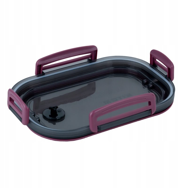 Lunchbox z przegrodkami i ze sztuccami 1200ml różowy