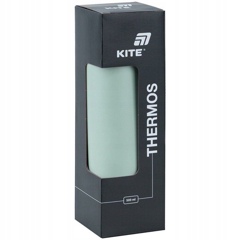 Termos z kubkiem metalowy 500 ml zielony