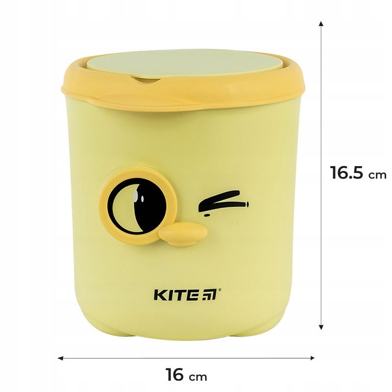 Kosz na śmieci na biurko dla dziecka żółty