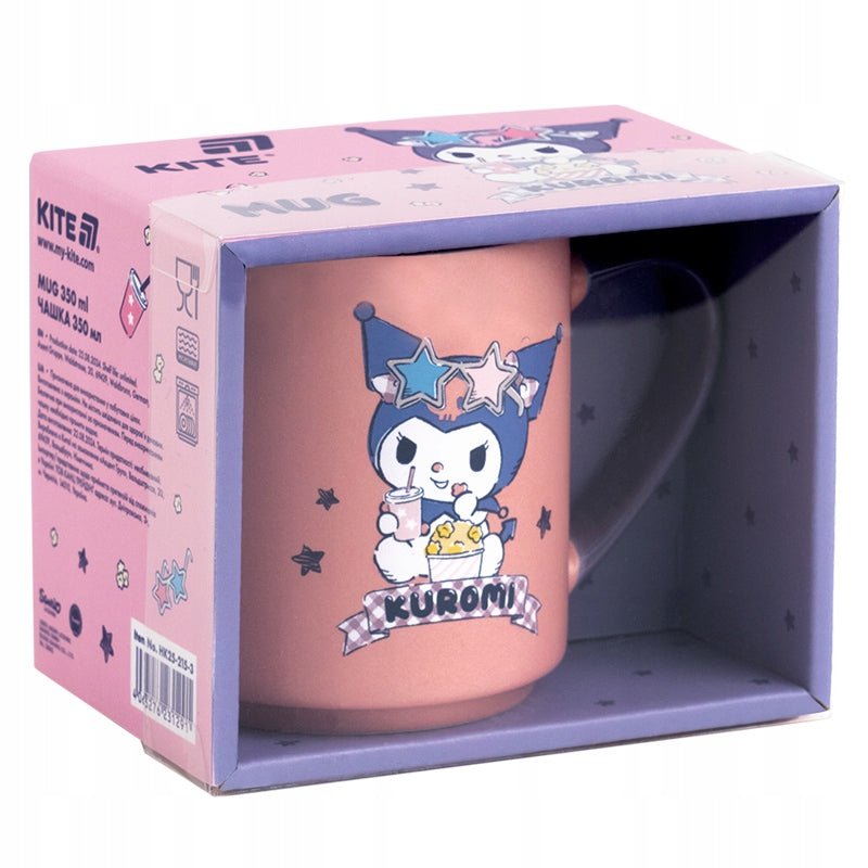 Kubek Kuromi 350 ml w kolorze różowym, stworzony dla miłośników unikalnego stylu i wygody