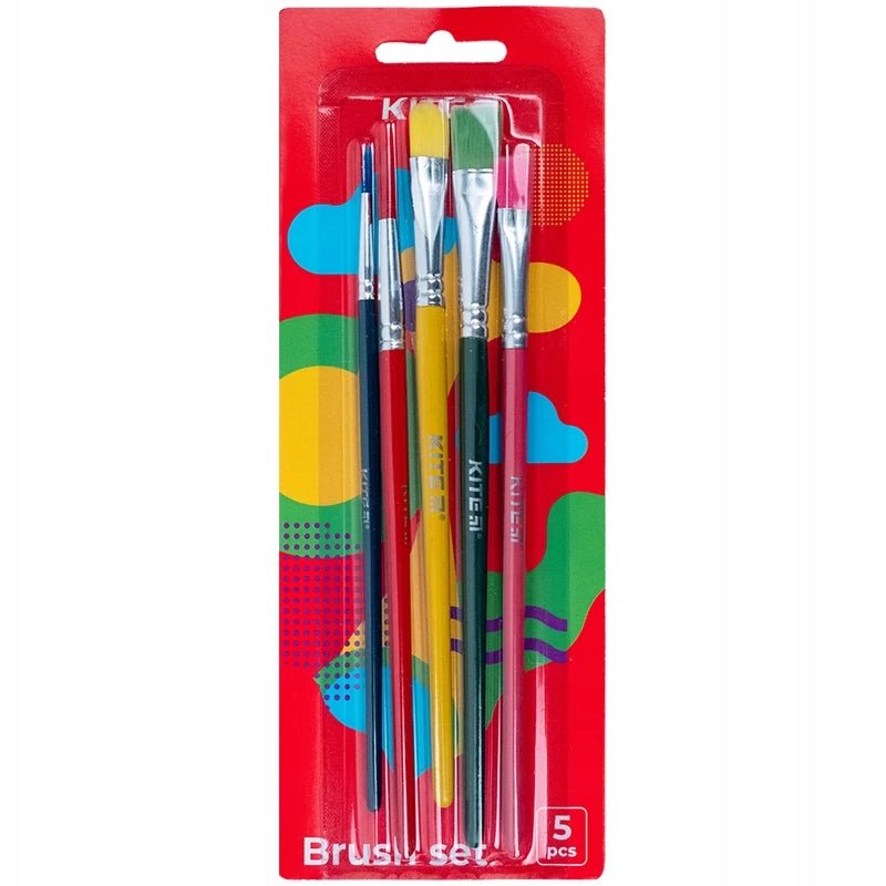 Pędzle malarskie artystyczne pędzelki do malowania zestaw 5 sztuk Kite