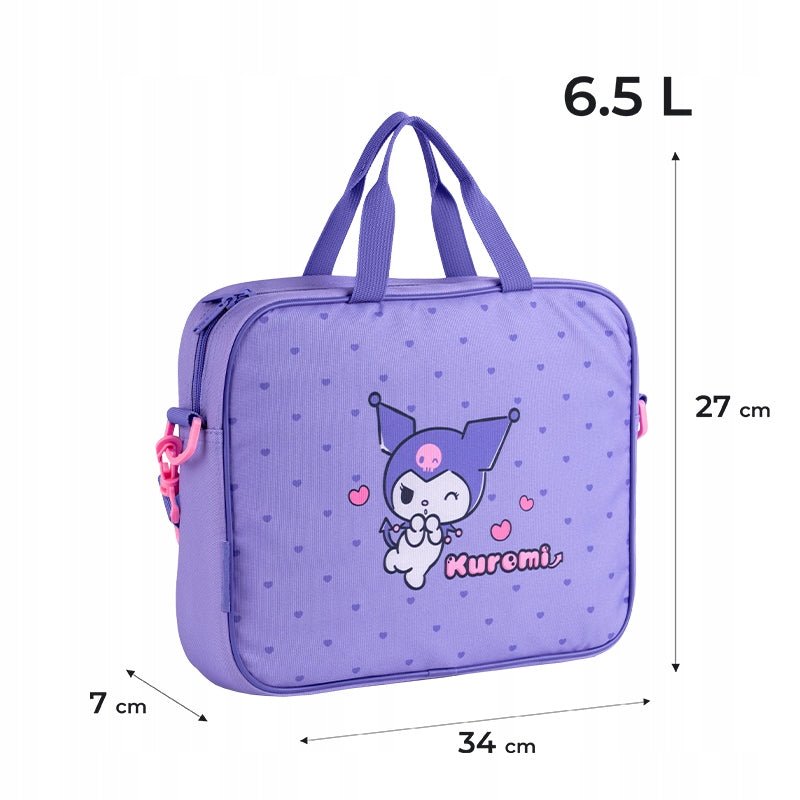 Teczka szkolna z motywem Kuromi – solidna konstrukcja chroni prace przed zagnieceniami.