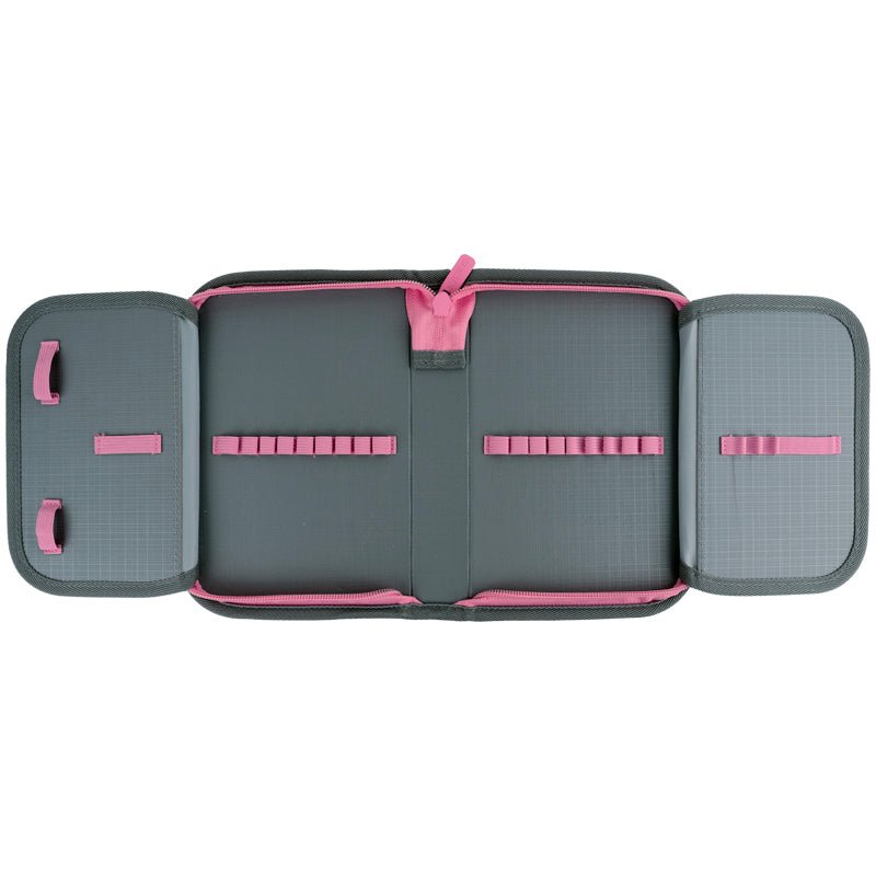 Piórnik do szkoły dla dziewczynek rozkładany dwuklapowy różowy College Line Kite K24-622-1