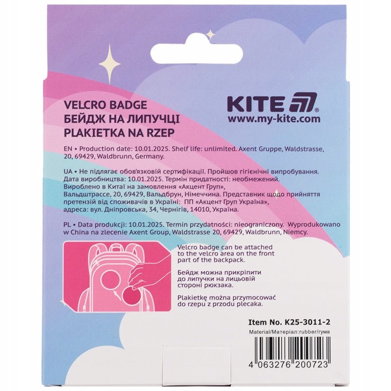 Naszywki na rzep emblemat plakietka jednorożc Kite
