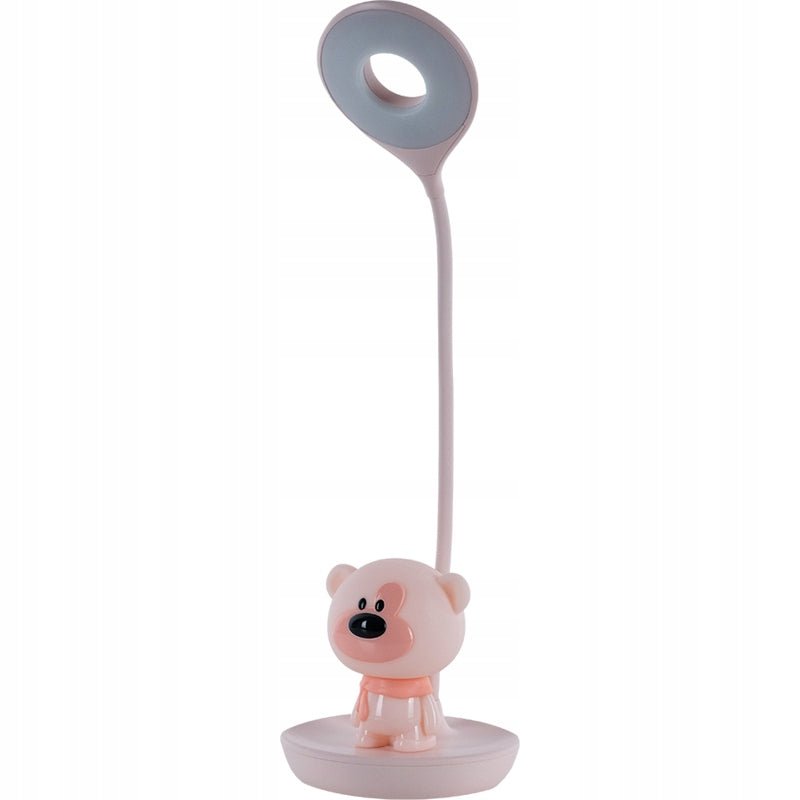 Lampa dziecieca rozowa misiek do czytania