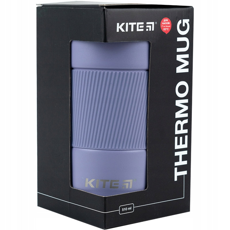 Kubek termo na napój kawę herbatę 510 ml, fioletowy