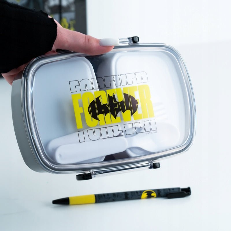 Lunchbox do szkoły ze sztućcami 2 komory 750 ml DC Batman