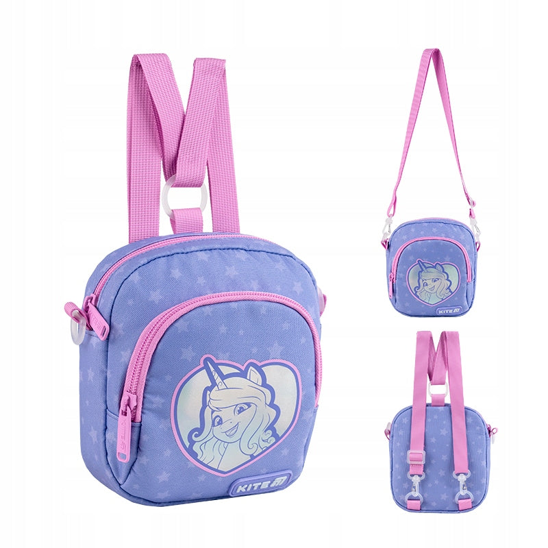 Torebka plecak My Little Pony Kite – przód z grafiką kucyków i serduszkiem