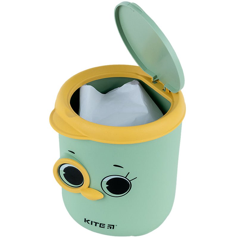 Kosz na śmieci na biurko dla dziecka zielony