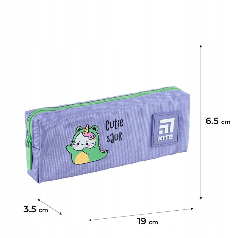 Piórnik saszetka szkolny dla dziewczynki fioletowy