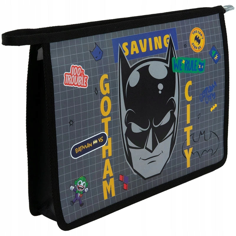 Teczka plastikowa kartki na suwak A4 z uchwytem na zamek DC Batman shippuden Kite DC23-428