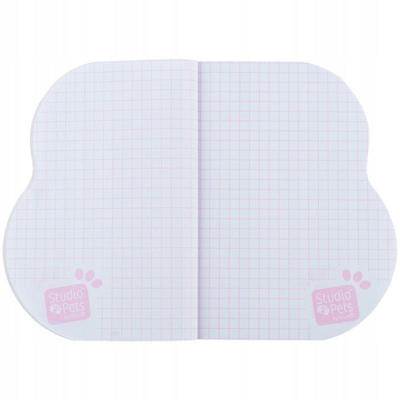 Notes pamiętnik 60 arkuszy kratka niebieski Studio Pets