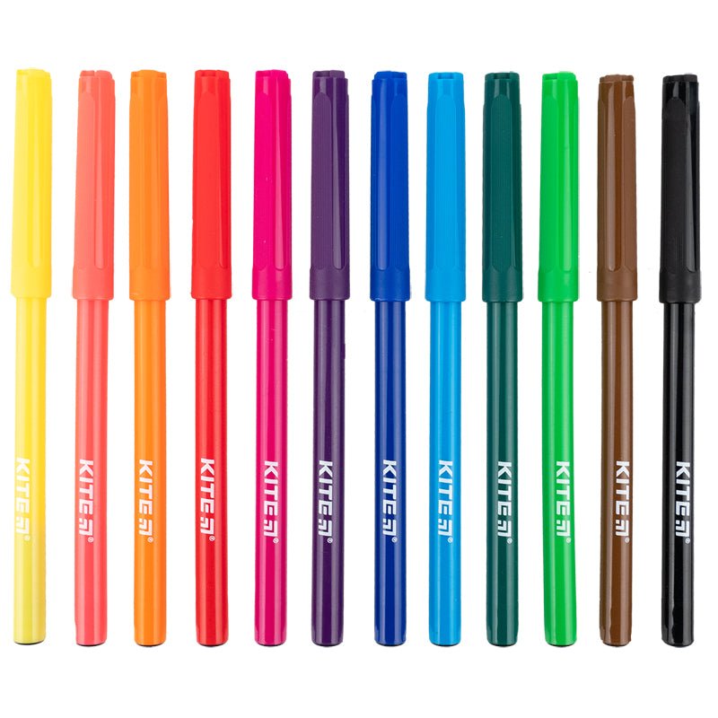 Markery Flamastry Pisaki 12 sztuk 12 kolorów Kite