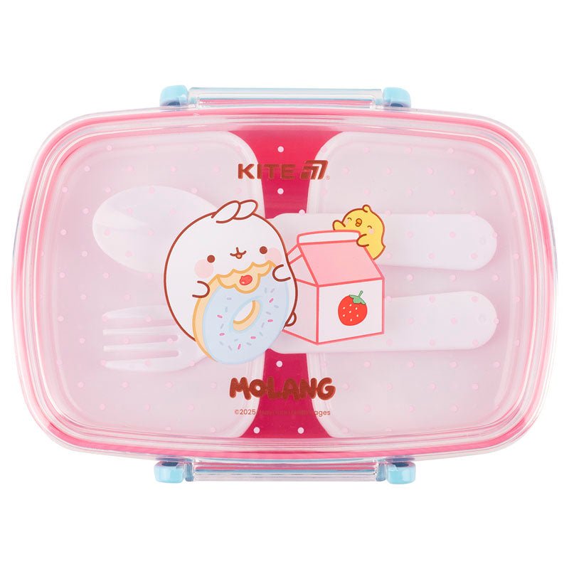 Lunchbox Śniadaniówka ze Sztućcami 750ml różowa Molang Kite