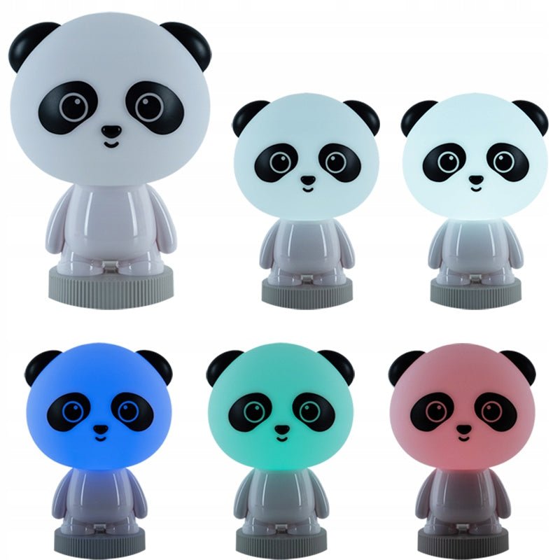 Lampa nocna panda dziecieca kolory swiatla