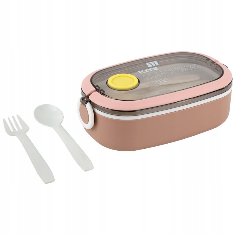 Śniadaniówka z bocznymi zatrzaskami i klapką do podgrzewania w mikrofalówce