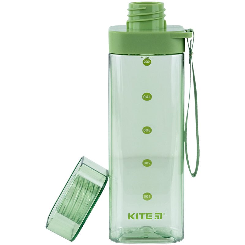 Butelka na wodę, kwadratowa 550 ml, zielony