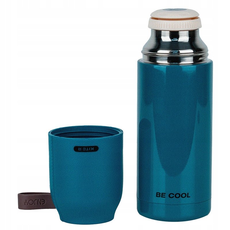 Termos z kubkiem metalowy 350 ml zielony