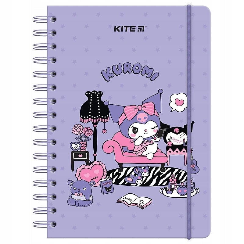Notes Pamiętnik A5 na Spirali 80 kartek kratka Kuromi kite