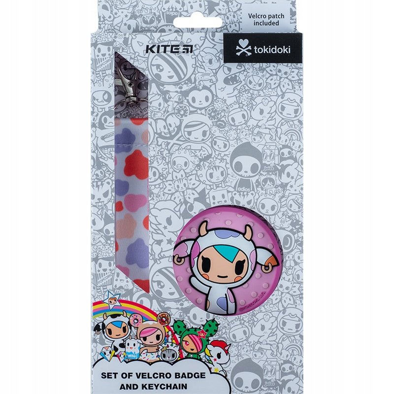 Zestaw naszywka na rzep brelok do kluczy Tokidoki