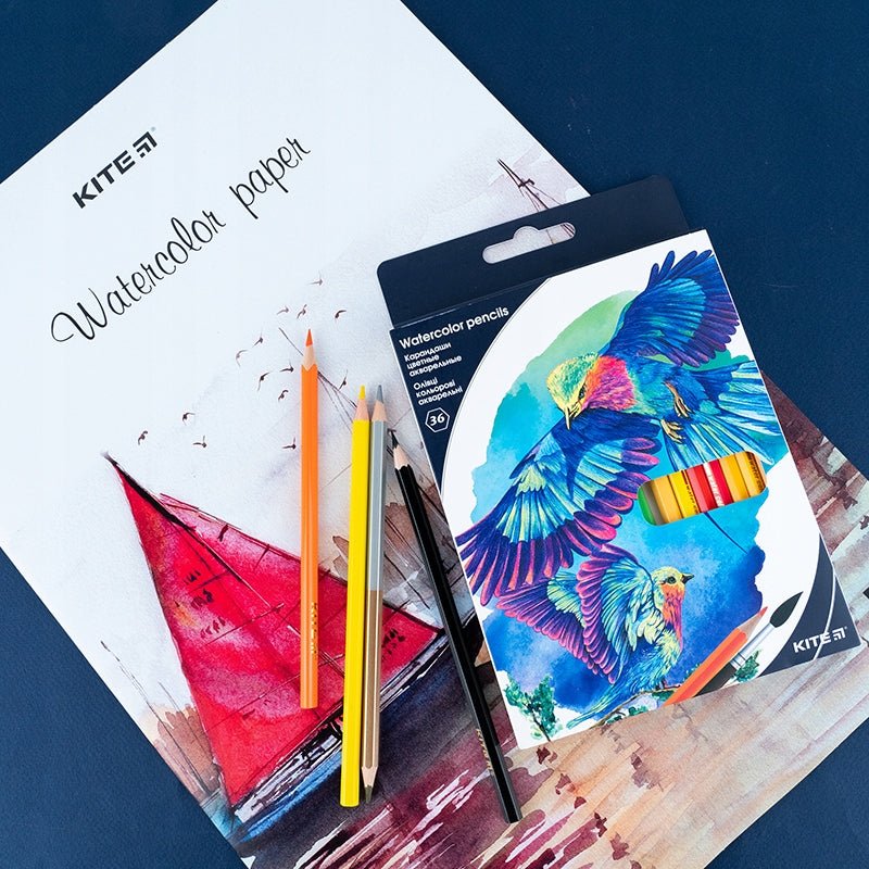 Kolorowe kredki akwarelowe 36 sztuki