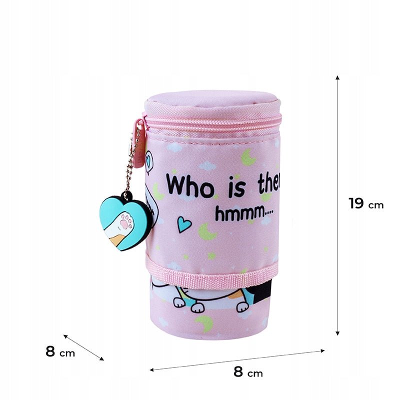 Piórnik tuba dla dziewczynki rożowy kotki