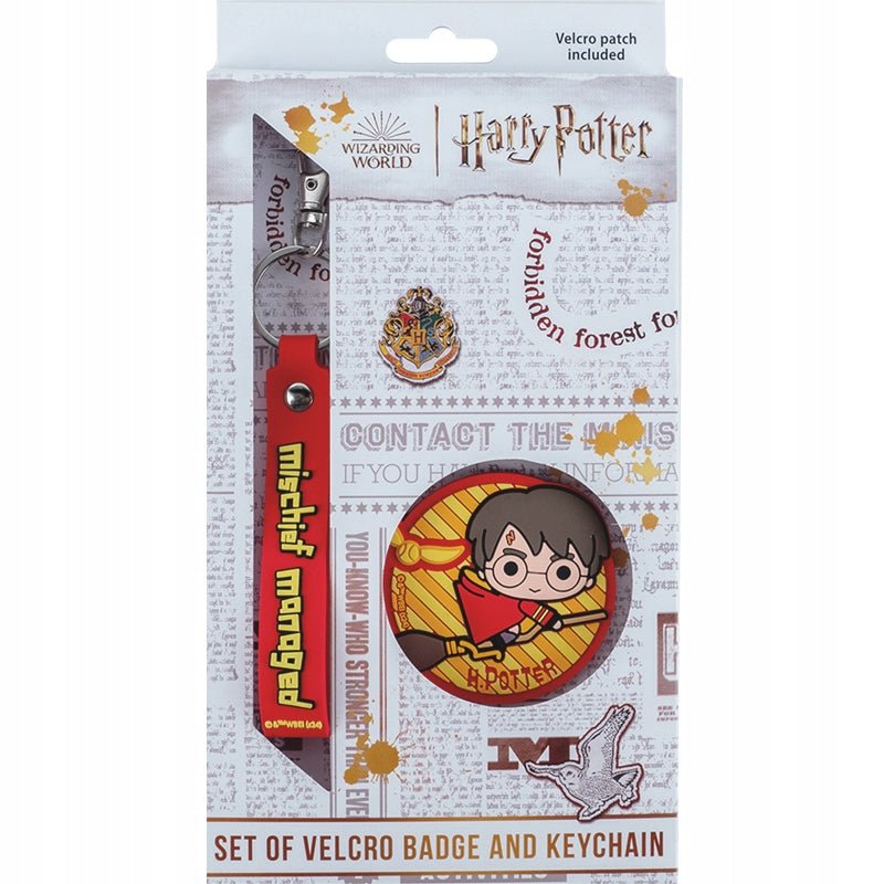 Zestaw naszywka na rzep brelok do kluczy Harry Potter