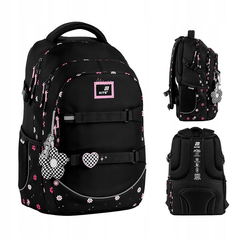 Plecak Kite z gumowym badge’em i aplikacją z kombinowanych materiałów