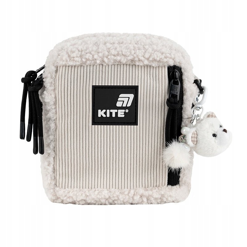 Torebka crossbody beżowa młodzieżowa z pluszem Kite