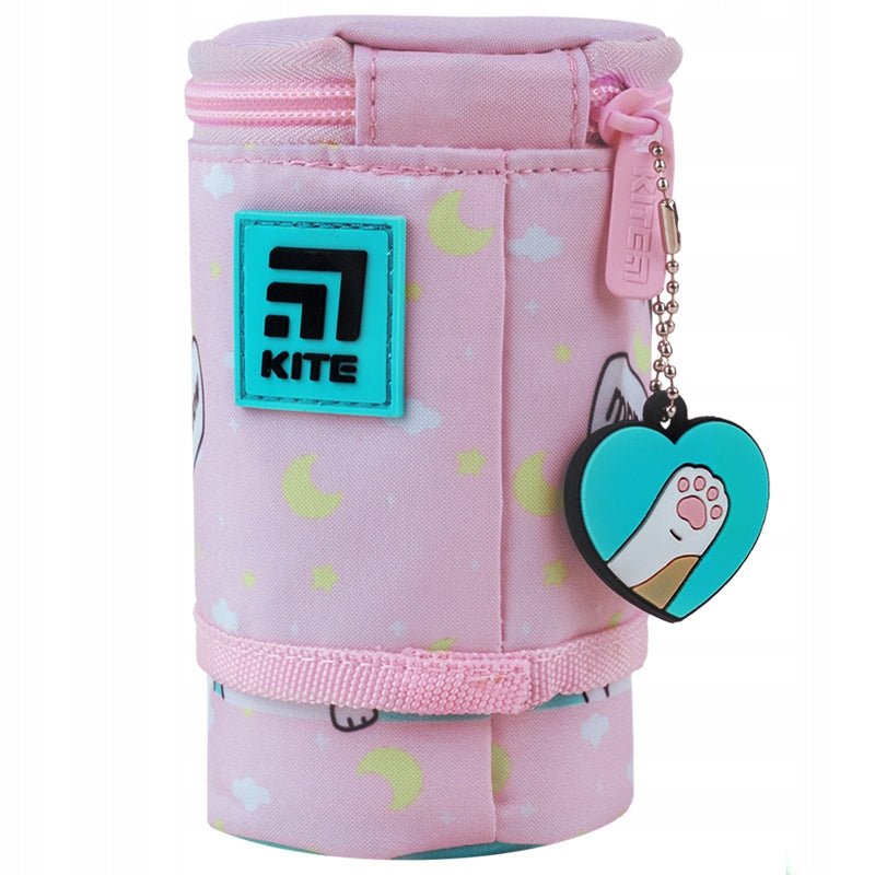 Piórnik tuba dla dziewczynki rożowy kotki