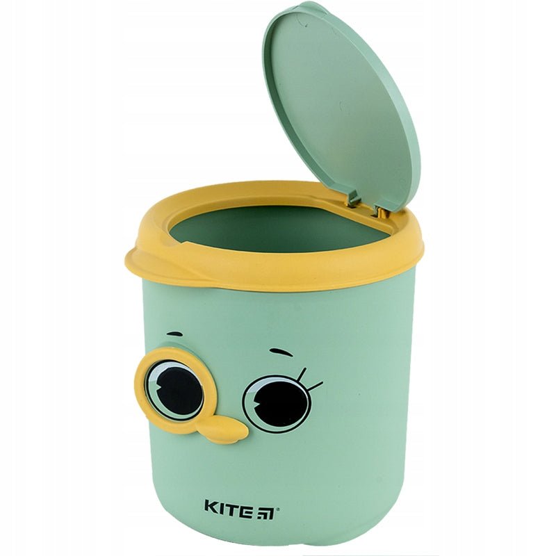 Kosz na śmieci na biurko dla dziecka zielony