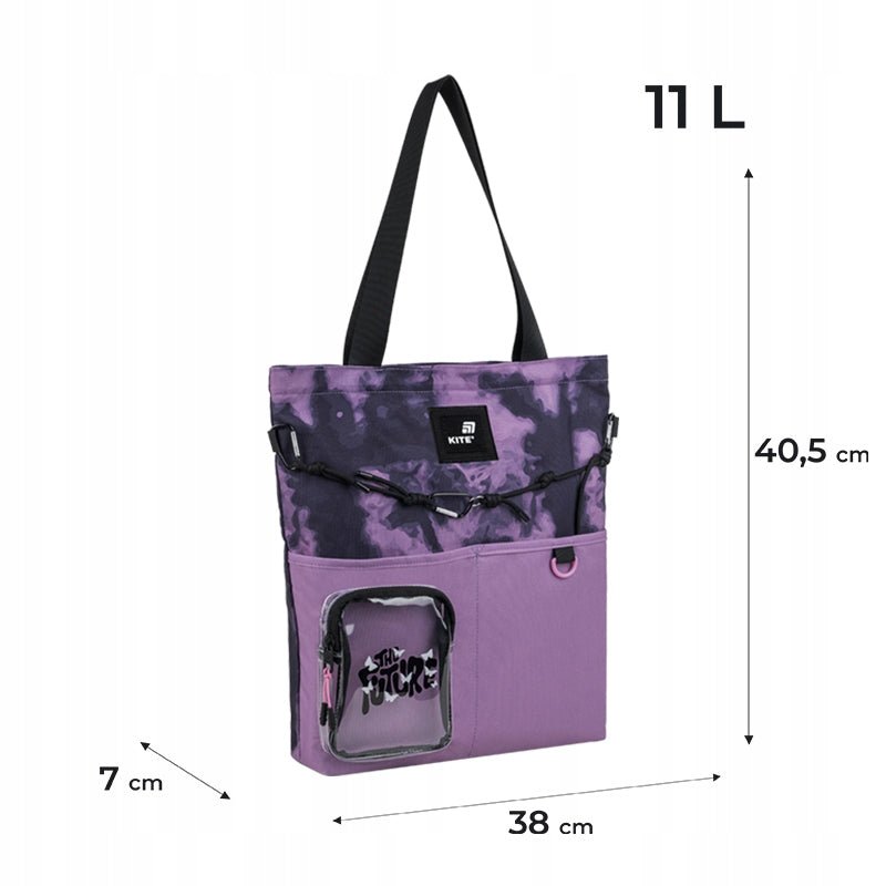 Tył torby szkolnej Kite – jednolity materiał i subtelne logo