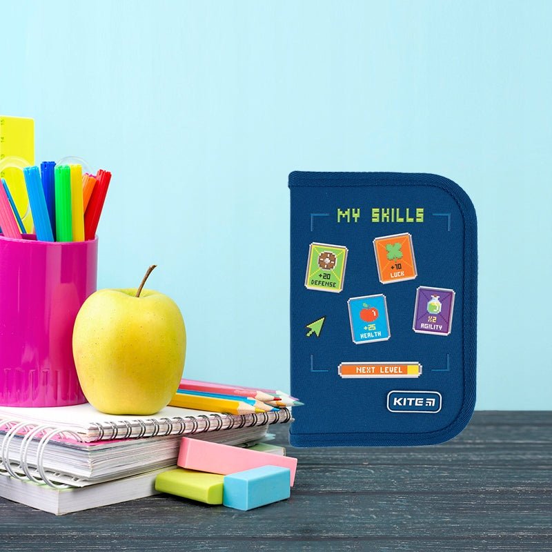 Piórnik szkolny rozkładany dla chłopców niebieski Kite K24-621-6