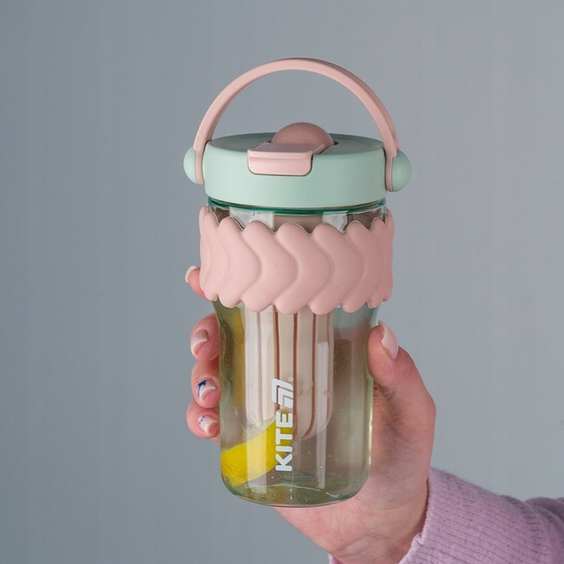 Butelka na wodę z ustnikiem z wkładem na owoce zielony 800 ml kite