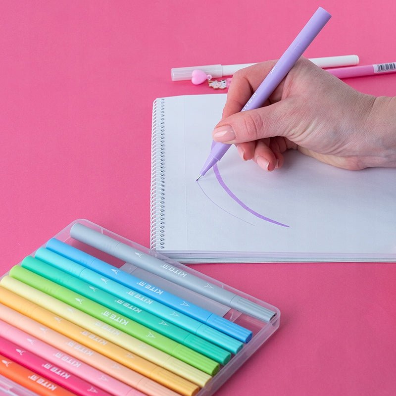 Markery dwustronne 12 kolorów