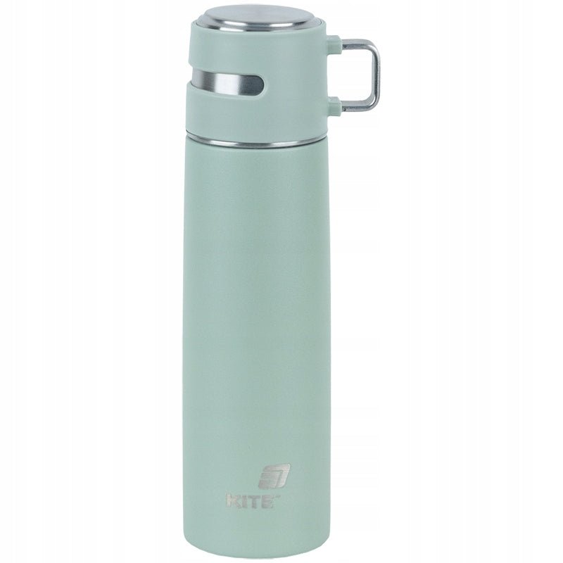 Termos z kubkiem metalowy 500 ml zielony
