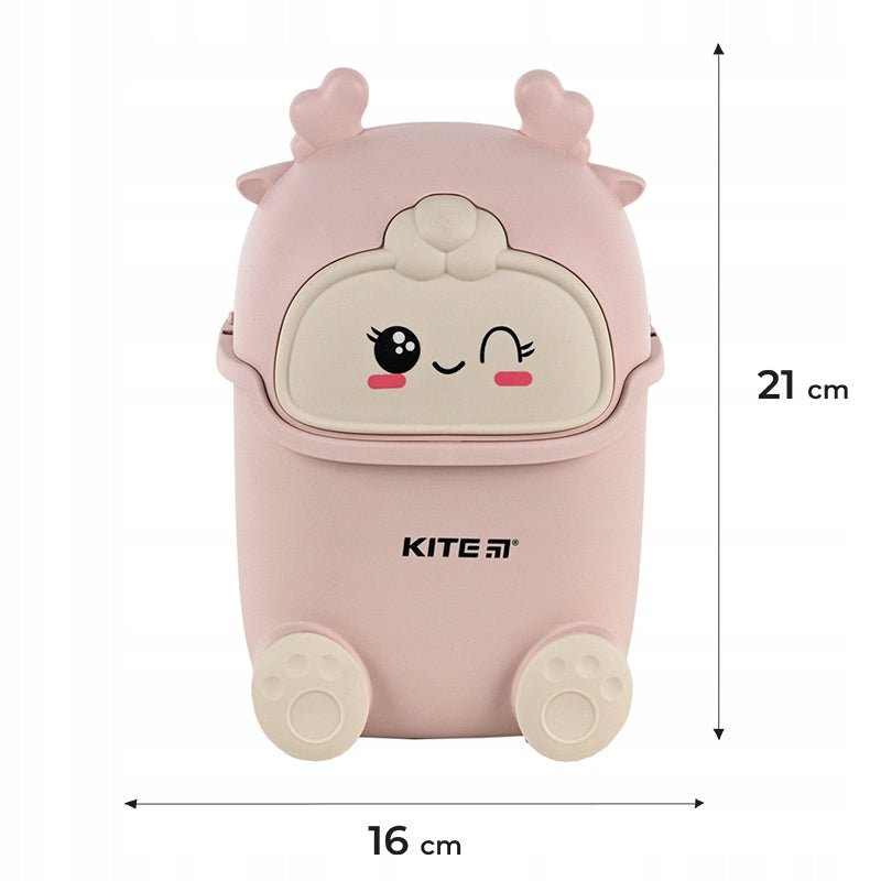 Kosz na śmieci na biurko dla dziecka różowy