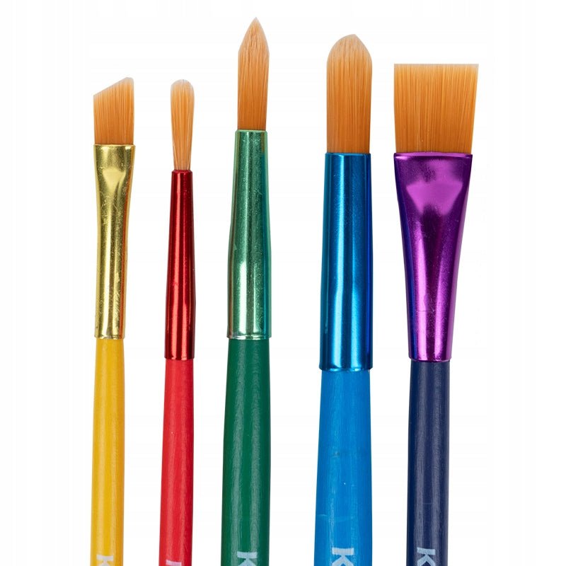 Pędzle malarskie artystyczne zestaw 5 sztuk