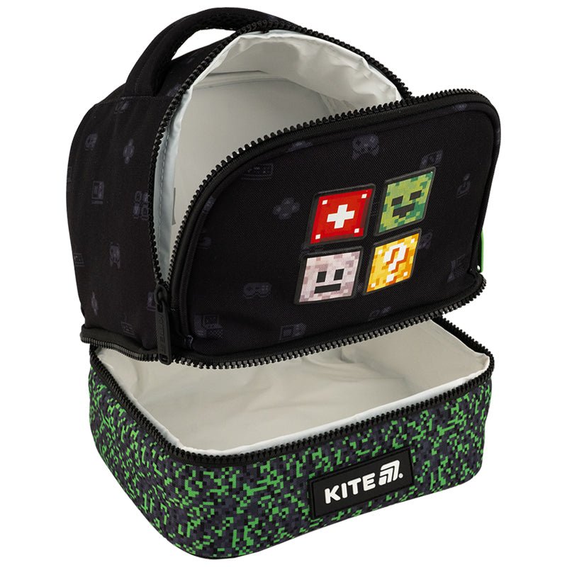 Chłopięca torba na lunch Pixel Craft Kite z termoizolacją i wygodną siateczkową rączką