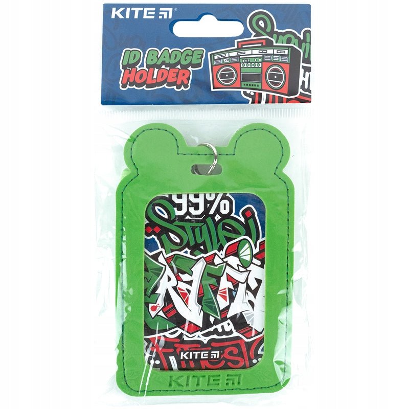 Identyfikator z taśmą na smycz etui zielony Kite