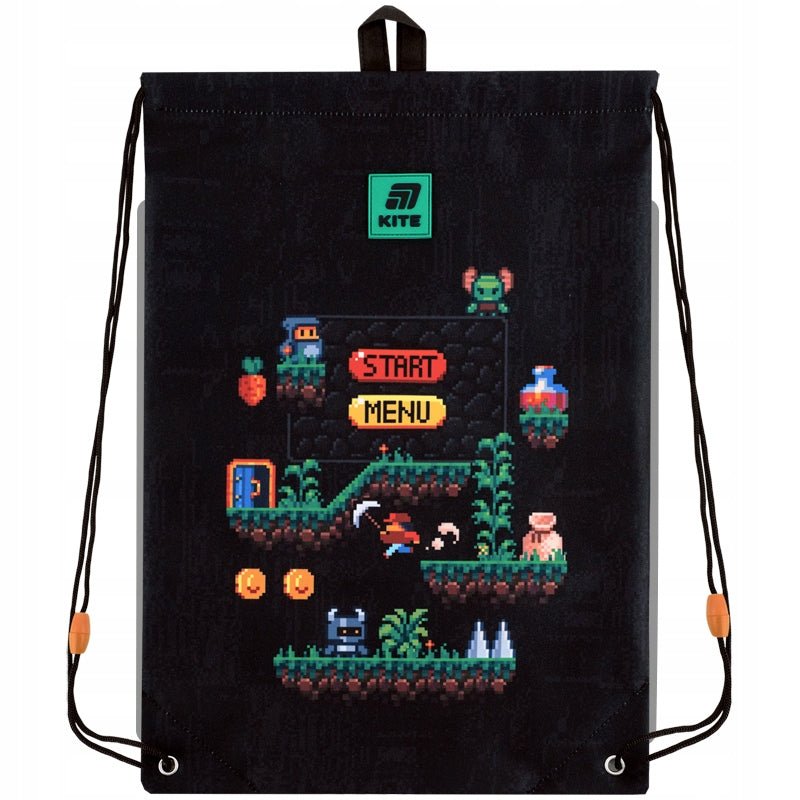 Worek na buty szkolny dla chłopców Pixel Game Kite