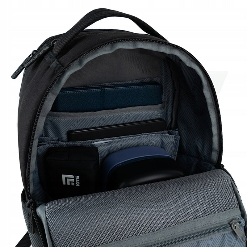 Plecak szkolny młodzieżowy czarny z napisem LED