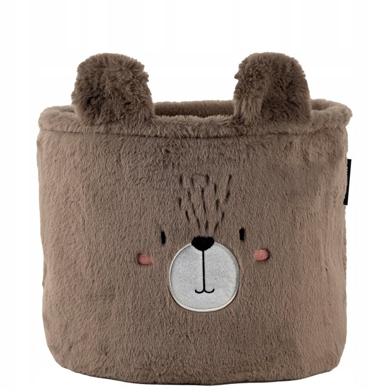 Kosz na zabawki pluszowy pojemnik organizer na drobiazgi miś rozmiar M