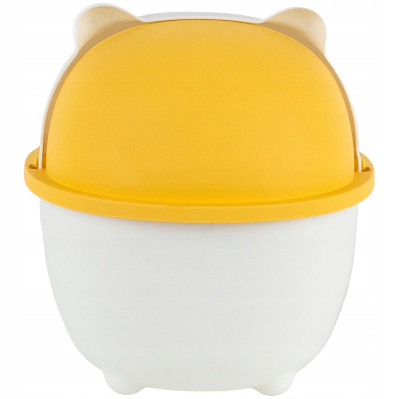 Kosz na śmieci na biurko dla dziecka żółty kosmos